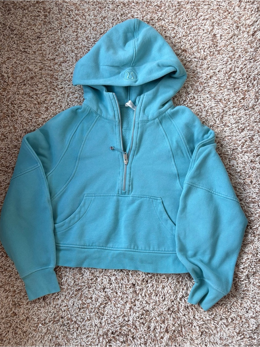 lululemon athletica Teal Hooded Half-Zip Pullover